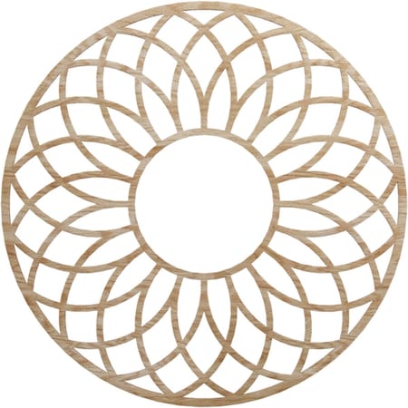 Ekena Millwork Cannes Wood Fretwork Pierced Ceiling Medallion, Red Oak, 36"OD x 12 1/4"ID x 3/8"T CMWP36X36X0375CNRO